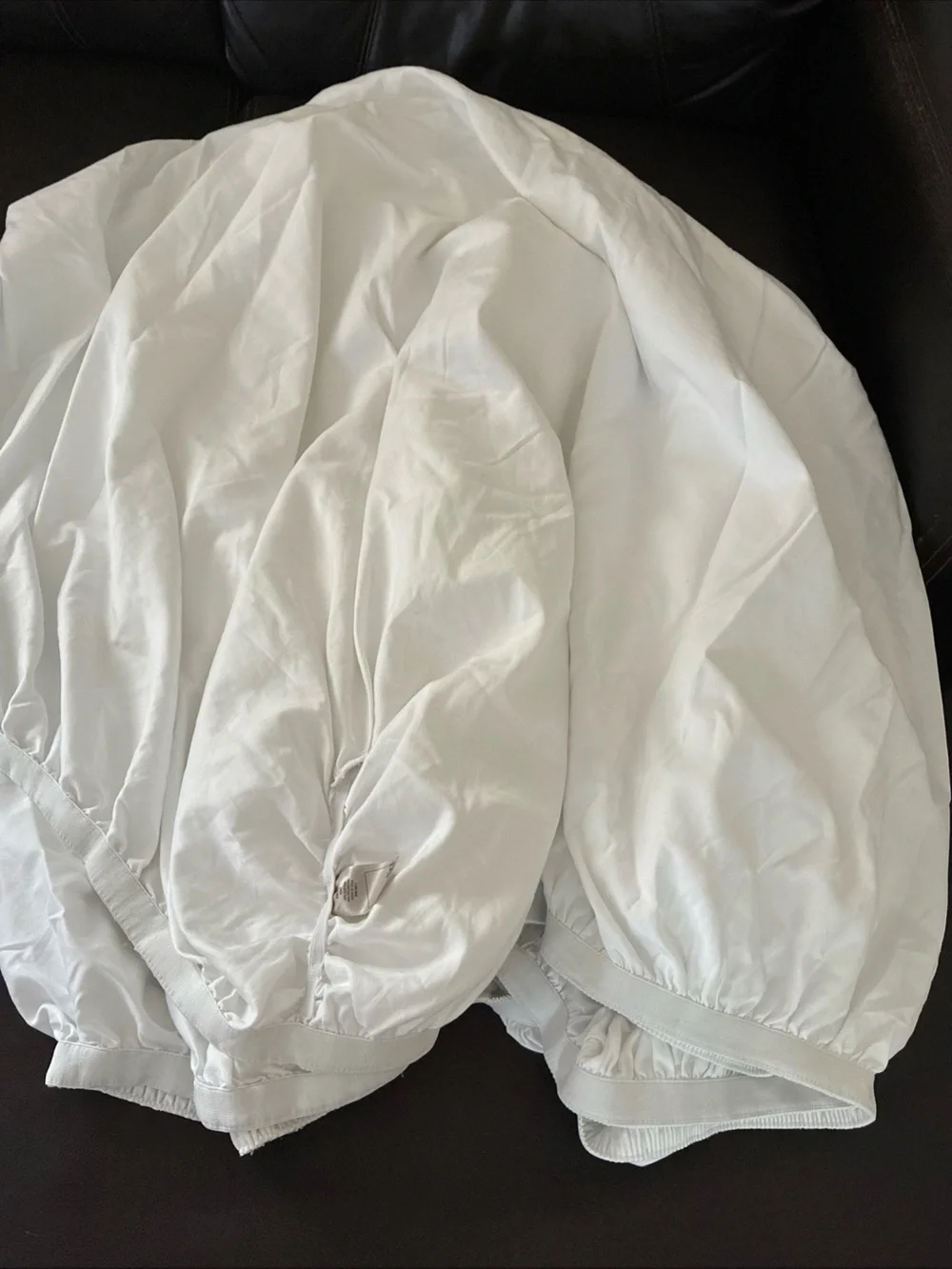JCpenney White Elastic-Band Fitted Sheet 200 Thread Count Ling Size